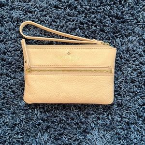 Light pink Kate Spade wristlet- leather
